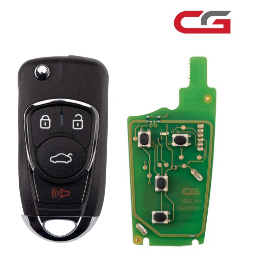 CGDI C13-000005 BUI.C New Style(Flip-4BTN) 4 Buttons Wire Remote Used with CGDI K2 Remote Key Programmer 5pcs/lot