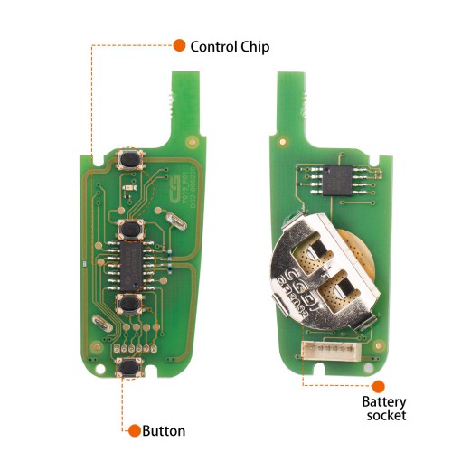 CGDI C13-000008 FOR.D Style(Flip-4BTN-Unmovable Key Ring) 4 Buttons Wire Remote Used with CGDI K2 Remote Key Programmer 5pcs/lot