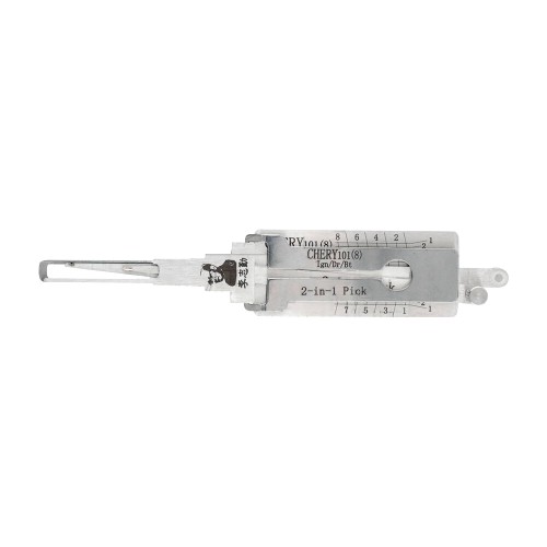 LISHI CHERY101 End Milling Tool (8-CUT)  2-in-1 Pick & Decoder for Chery Tiggo 5 E5 Ignition/Door Locks