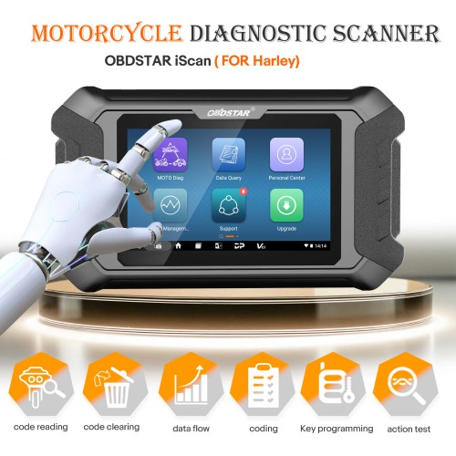 [US Ship] [Second-Handed] 90% New OBDSTAR iScan Harley Davidson Motorcycle Diagnostic Scanner Support Sevice Light Reset & Key Programming