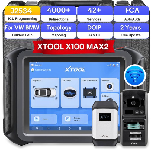 XTOOL X100 MAX2 with KC501 Immobilizer Key Programmer J2534 ECU Programming All System Car Diagnostic Tool 42+ Service Topology