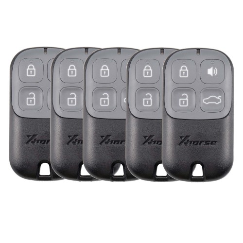 5Pcs/lot XHORSE XKXH20EN VVDI Black 4 Buttons Second Generation Universal Wired Remote