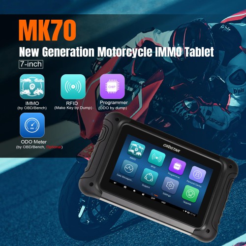 [US Ship] [Second-Handed] 90% New OBDSTAR MK70 Motorcycle Immobilizer Programming Device Motorcycle Key Programming Make Key Read Pincode