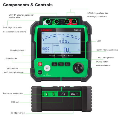 [EU Ship Only] LAUNCH ES200 EV Insulation Resistance Tester