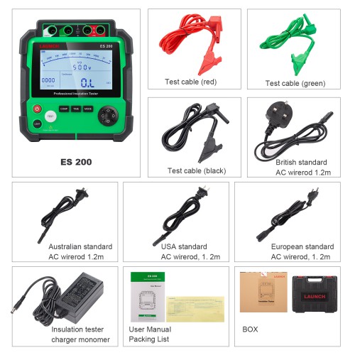 [EU Ship Only] LAUNCH ES200 EV Insulation Resistance Tester