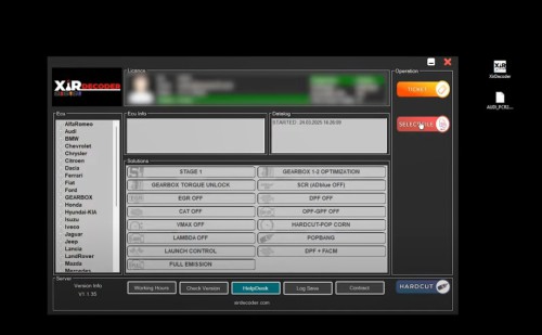 XirDecoder DTC - Chip Tuning - All Solutions Software Standard Version Support Stage1 and Stage2