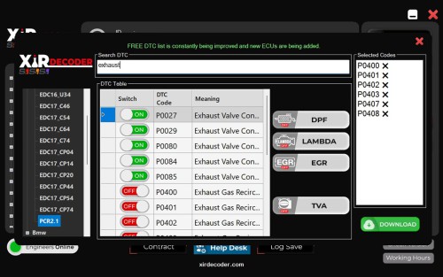 (30 Files Per Day) XirDecoder DTC - Chip Tuning - All Solutions Software Ultimate Version Supports Stage 1-2 Tuning