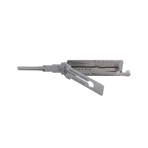 ABUDU AIAC011D HU64 Ignition Universal Door Lock Side Milling Two-Track Pick and Decode Tool, Depth (10-cut) IC CARD:1019