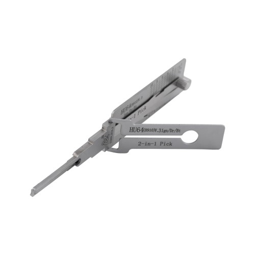 ABUDU AIAC011D HU64 Ignition Universal Door Lock Side Milling Two-Track Pick and Decode Tool, Depth (10-cut) IC CARD:1019
