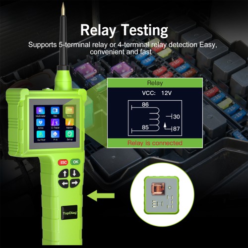 TOPDIAG P200Pro New Generation of Intelligent Circuit Detectors for all 9V-48V circuit system equipment