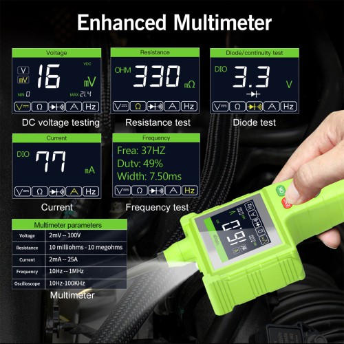 TOPDIAG P200Pro New Generation of Intelligent Circuit Detectors for all 9V-48V circuit system equipment