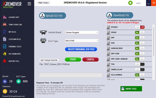 (One Month) XRemover AI Chip Tuning Software Starter Version 5 tuned files Per Day Supports Stage1