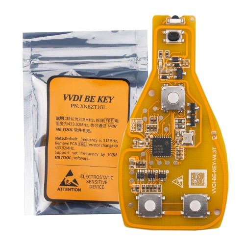 XHORSE BE Key Pro Improved Version Yellow Color No Bonus Points 10pcs/lot