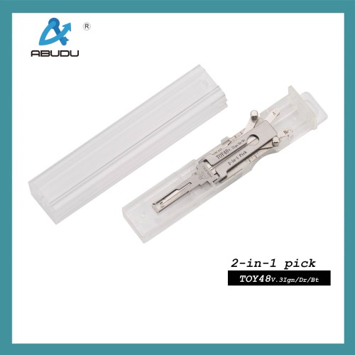 ABUDU TOY48 Ignition and Universal Door Lock Internal Mill 4-Track Pick and Decode 2-in-1 Tool, Tooth Depth (5-cut) IC CARD:872