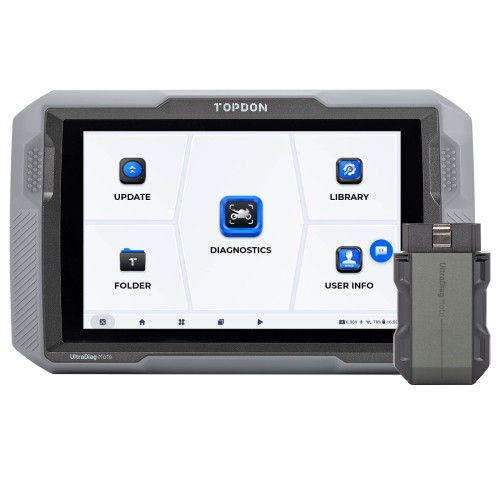 TOPDON UltraDiag Moto 8-inch Wireless Motorcycle Diagnostic Tool Support Bi-directional Control, Maintenance Resets, Wireless Connectivity