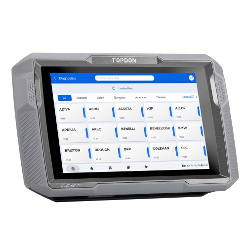 TOPDON UltraDiag Moto 8-inch Wireless Motorcycle Diagnostic Tool Support Bi-directional Control, Maintenance Resets, Wireless Connectivity