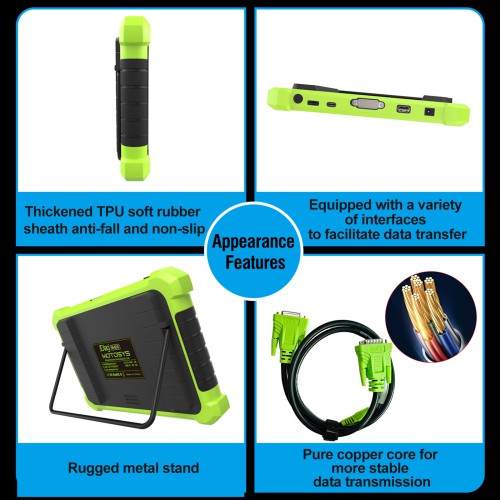 JDIAG M400 Intelligent Motorcycle Diagnostic Scanner 8-inch Large Screen ABS Diagnostic Analog Signal Output Battery Testing