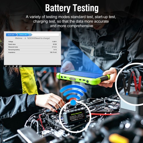 JDIAG M400 Intelligent Motorcycle Diagnostic Scanner 8-inch Large Screen ABS Diagnostic Analog Signal Output Battery Testing