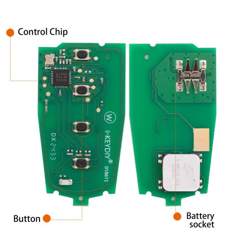 KEYDIY KD ZB04-4 KD Universal Smart Remote Key (Right Slot) 3+1 Buttons for Hyundai Type 5pcs/lot