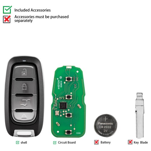 5pcs/lot KEYDIY KD ZB27-4 Universal Smart Remote Key 4 Buttons for Chrysler Type