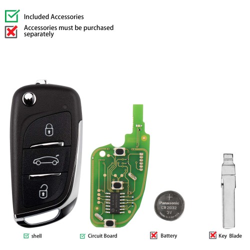CG A11DS 3 Buttons Wire Remote Used with CGDl K2 Remote Key Programmer 5pcs/lot