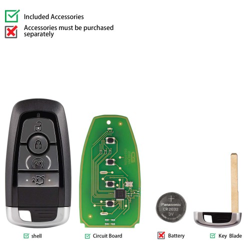 CGDI C15-000031 FOR.D(4BTN) FOR.D 4 Buttons Smart Remote Used with CGDI K2 Remote Key Programmer 5pcs/lot