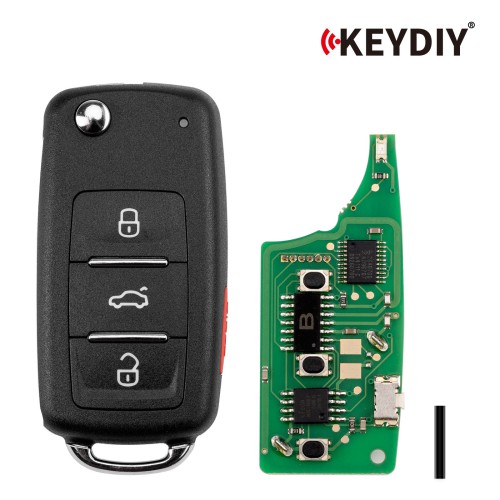 KEYDIY KD NB08-4 PCF Universal Flip Remote Key 3+1 Buttons for Volkswagen Type 5pcs/lot