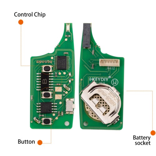KEYDIY KD NB08-4 PCF Universal Flip Remote Key 3+1 Buttons for Volkswagen Type 5pcs/lot