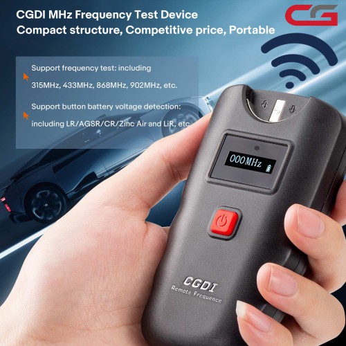 CGDI MHz Frequency Test Device Support Frequency Test Support Button Battery Voltage Detection