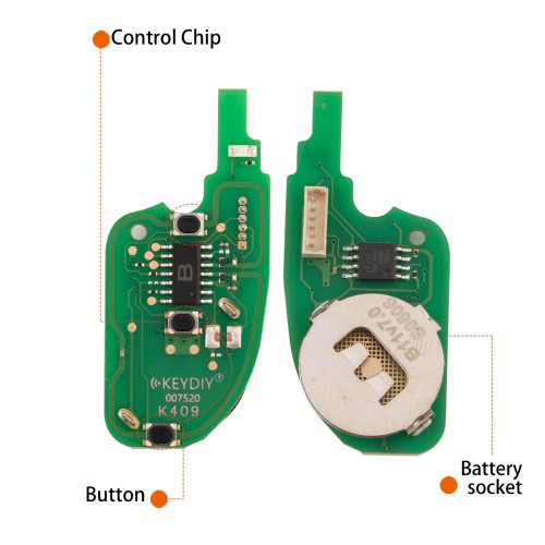 5pcs/lot KEYDIY KD B11-2+1 Universal Flip Remote Key 2+1 Buttons for Peugeot Type