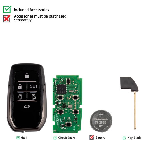 5pcs/lot KEYDIY KD TB01-6 (NEW) for Toyota for Lexus Universal Smart Remote Key 6 Buttons With 8A Transponder