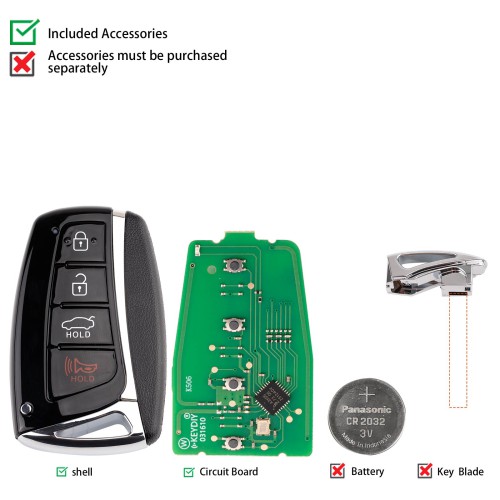 5pcs/lot KEYDIY KD ZB39-4 Universal Smart Remote Key 3+1 Buttons for Hyundai Type