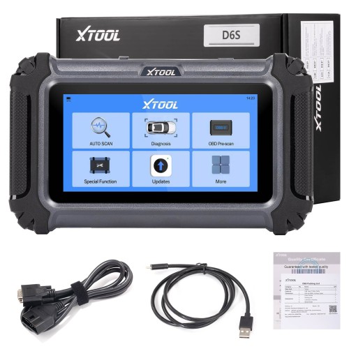 XTOOL D6S Diagnostic Tool with 30 Resets, All System Scan FCA & CAN FD, ABS Bleed, Gearbox Match, Crank Sensor Relearn, Upgraded of D5S