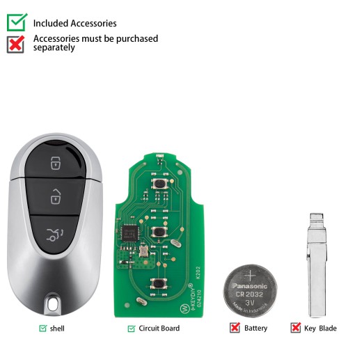 5pcs/lot KEYDIY KD ZB29-3 Universal Smart Remote Key 3 Buttons for MB Maybach Type