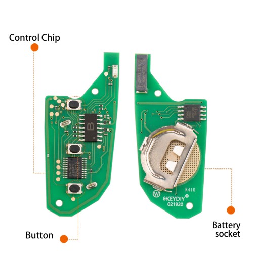 5pcs/lot KEYDIY KD NB21-3 Universal Flip Remote Key 3 Buttons Knife Type