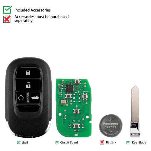 5pcs/lot KEYDIY KD ZB46-4 (Start) Universal Smart Remote Key 4 Buttons for Honda Type