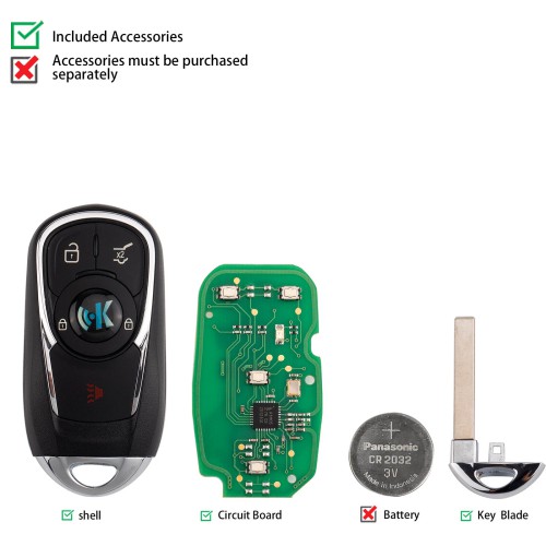 5pcs/lot KEYDIY KD ZB22-4 Universal Smart Remote Key 4 Buttons for Buick Style