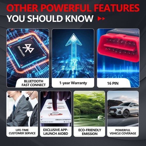 LAUNCH AIOBD (NueraDiag) Full System Diagnostic Scanner for iOS and Android Lifetime Free Update
