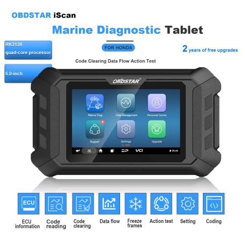 [US Ship Only] [Second-Handed] 95% New OBDSTAR iScan HONDA Marine Diagnostic Tablet Code Reading Code Clearing Data Flow Action Test