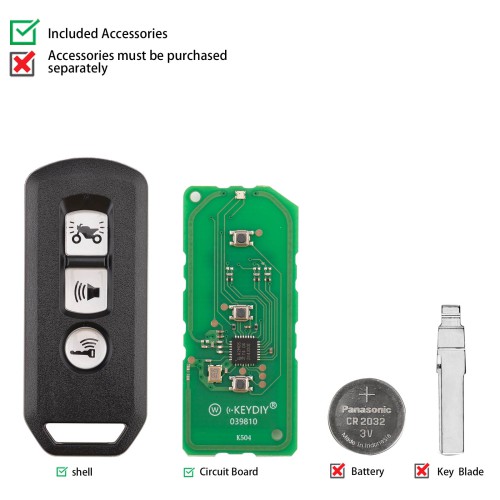 5pcs/lot KEYDIY KD ZB51-3 Universal Smart Remote Key 3 Buttons