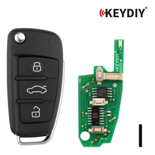 5pcs/lot KEYDIY KD B02-3 Universal Flip Remote Key 3 Buttons for Audi Type