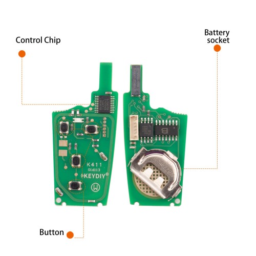 5pcs/lot KEYDIY KD NB27-4 Universal Remote Key 4 Buttons