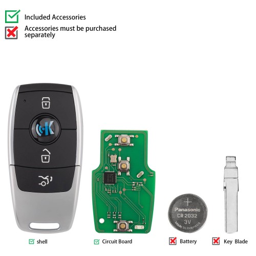 5pcs/lot KEYDIY KD ZB11-3 Universal Smart Remote Key 3 Buttons (BZ) for Mercedes Benz Type