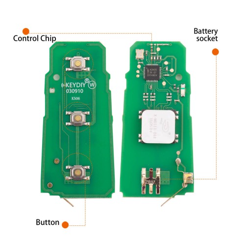 5pcs/lot KEYDIY KD ZB37-3 Universal Smart Remote Key 3 Buttons for VW Type