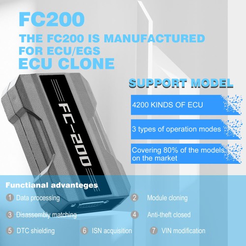 [US Ship Only] [Second-Handed] 90% New CG FC200 ECU Programmer Full Version Support 4200 ECUs and 3 Operating Modes with All License Activated