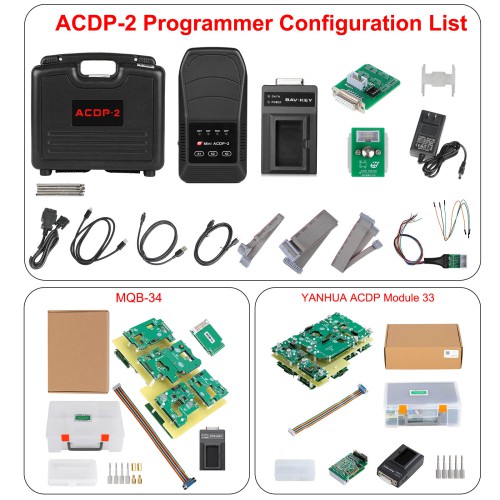 [VW MQB Package] Yanhua ACDP-2 VW MQB IMMO KM Package + Module 33 + Module 34 for VW the 4th/4.5th Support MQB48 MQB49 Johnson Instruments