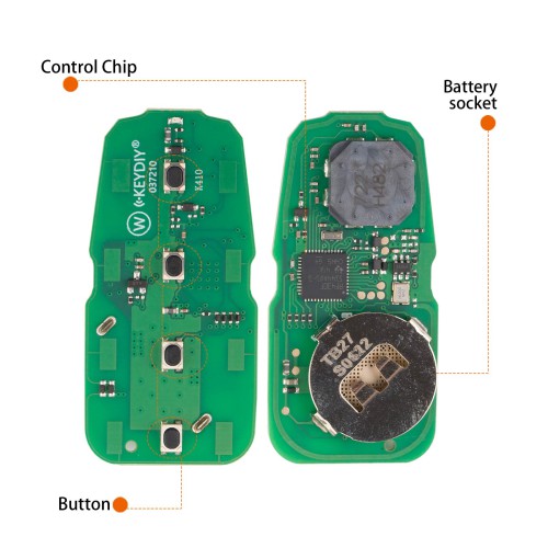 5pcs/lot KEYDIY KD TB27-4 Universal Smart Remote Key 4 Buttons for Chrysler Type