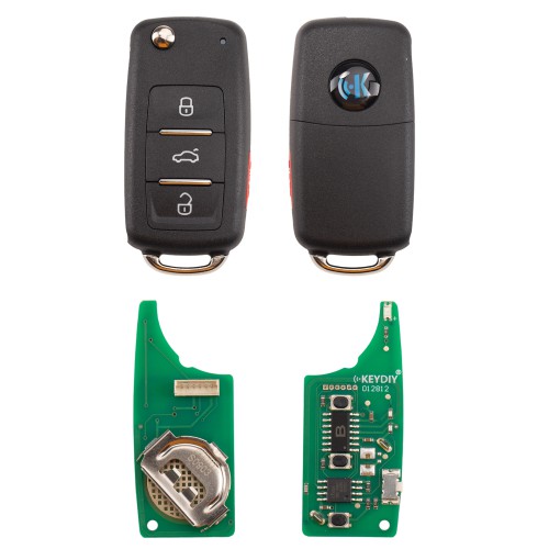 5pcs/lot KEYDIY KD B08-4 Universal Flip Remote 3+1 Buttons for Volkswagen Type