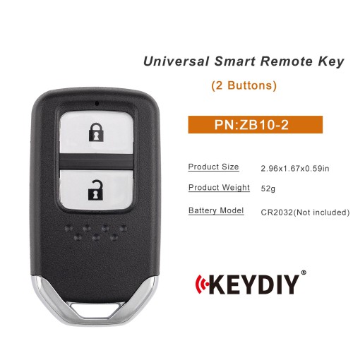 5pcs/lot KEYDIY KD ZB10-2 Universal Smart Remote Key 2 Buttons