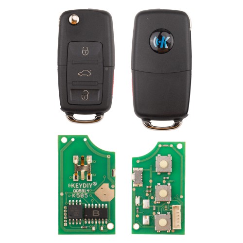 5pcs/lot KEYDIY KD B01-3+1 Universal Flip Remote Key 3+1 Buttons for Volkswagen Type